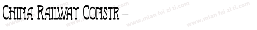 China Railway Constr字体转换